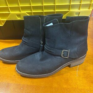 Sperry Women's Black Boots Buckle Leather 9.5